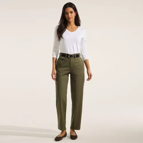Women's Chino High Rise Rail Straight Leg Pants, alternative image
