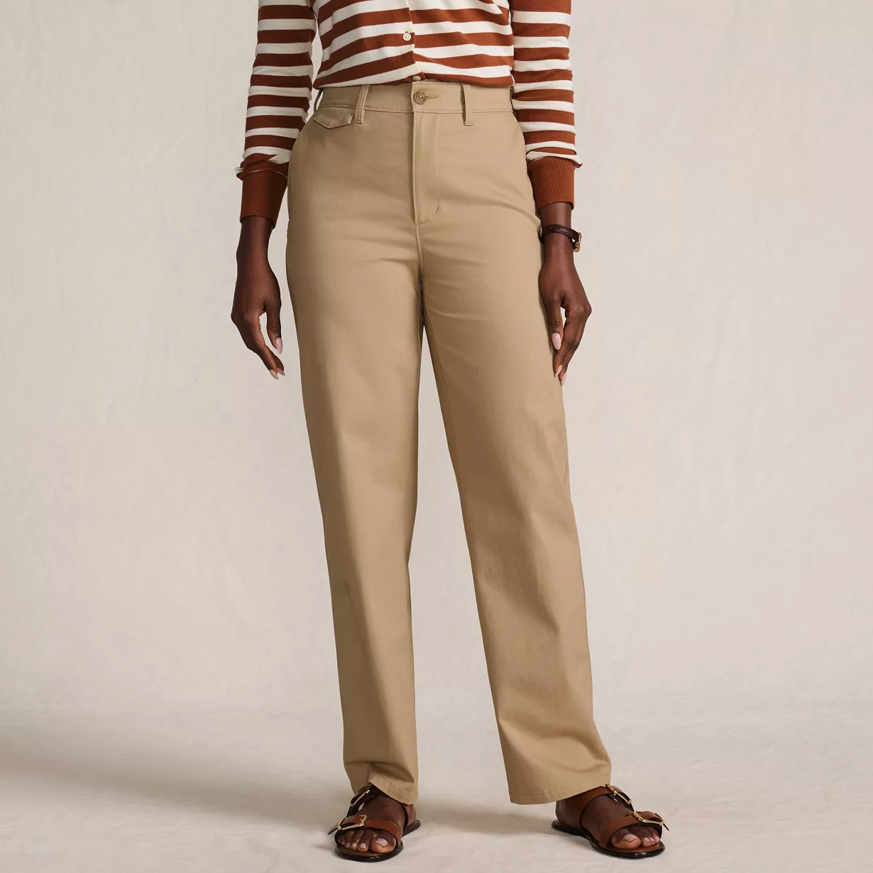 Women's Chino High Rise Rail Straight Leg Pants