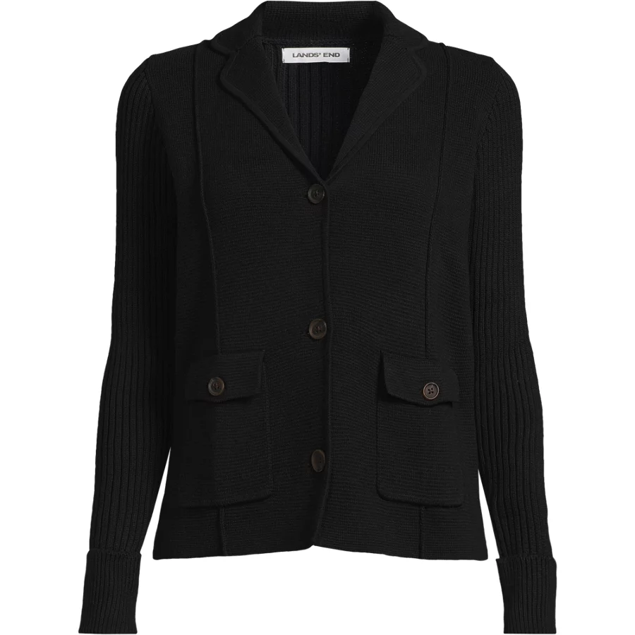 Women's Drifter Ribbed Collared Blazer Sweater view 3