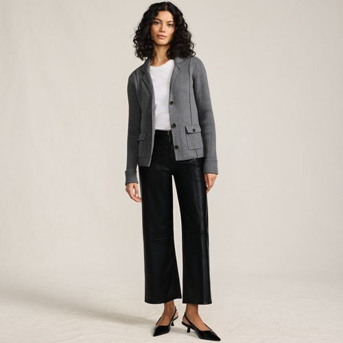 grey dress jacket women's Dark Grey Long Trench Coat with Button-Front Closure, Side Pockets & Fully Lined – Zena Jacket by EASY CLOTHES – Size S-M main image 1