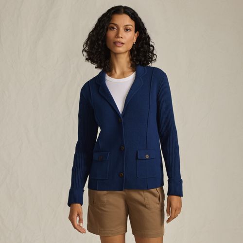Women's Cotton Drifter Argyle Crew Neck Sweater