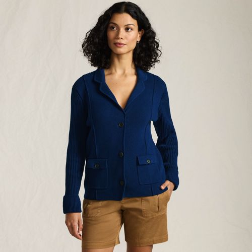Women's Drifter Ribbed Collared Blazer Sweater - image 3