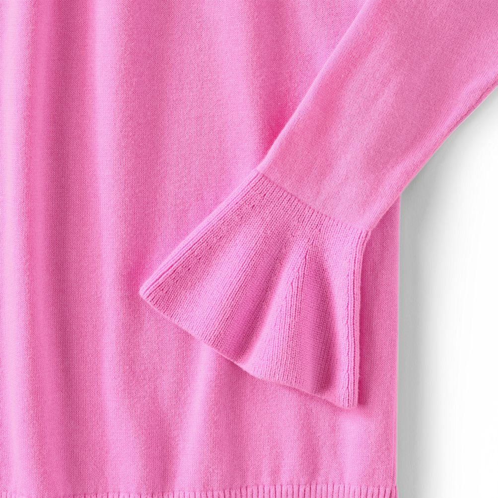 Women's Cotton Pointelle Turtleneck Sweater | Lands' End