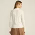 Women's Cotton Pointelle Turtleneck Sweater, Back
