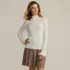 Women's Cotton Pointelle Turtleneck Sweater, Front
