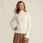 Women's Cotton Pointelle Turtleneck Sweater