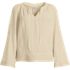 Women's Voile Tie Neck Poet Blouse, Front