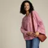 Women's Voile Tie Neck Poet Blouse, alternative image