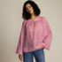 Women's Voile Tie Neck Poet Blouse, Front