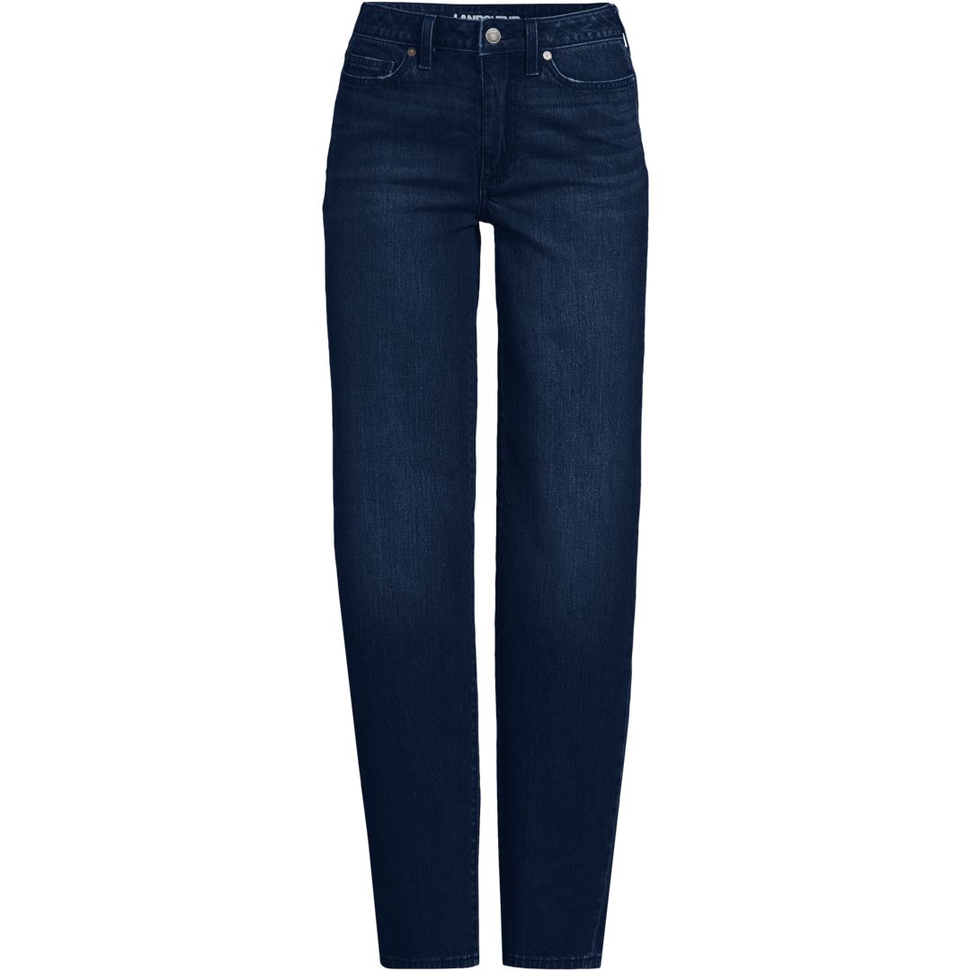 Women's Soft Denim Mid Rise Relaxed Straight Leg Jeans