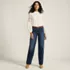 Women's Soft Denim Mid Rise Relaxed Straight Leg Jeans, alternative image