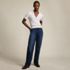 Women's Soft Denim Mid Rise Relaxed Straight Leg Jeans, alternative image