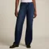 Women's Soft Denim Mid Rise Relaxed Straight Leg Jeans, Front