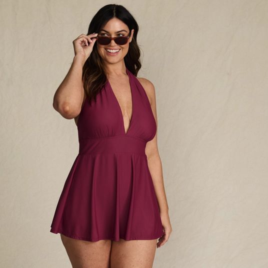 burgundy dress satin Amani