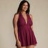 Women's Plus Size SlenderSuit Multi Way Swim Dress One Piece Swimsuit, Front