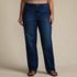 Women's Soft Denim Mid Rise Relaxed Straight Leg Jeans