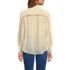 Women's Voile Shirred Trim Insert Shirt, Back