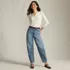Women's Soft Denim Relaxed Barrel Leg Ankle Jeans, alternative image