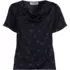 Women's Charmeuse Short Sleeve Cowl Neck Top, Front
