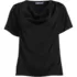 Women's Charmeuse Short Sleeve Cowl Neck Top, Front