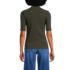 Women's Elbow Sleeve Pointelle Rib Mock Neck, Back