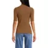 Women's Elbow Sleeve Pointelle Rib Mock Neck, Back