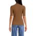 Women's Elbow Sleeve Pointelle Rib Mock Neck, Back