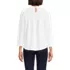 Women's 3/4 Sleeve Cotton Slub Lace Trim Top, Back