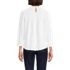 Women's Petite 3/4 Sleeve Cotton Slub Lace Trim Top, Back