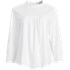 Women's Petite 3/4 Sleeve Cotton Slub Lace Trim Top, Front