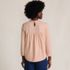 Women's 3/4 Sleeve Cotton Slub Lace Trim Top, Back