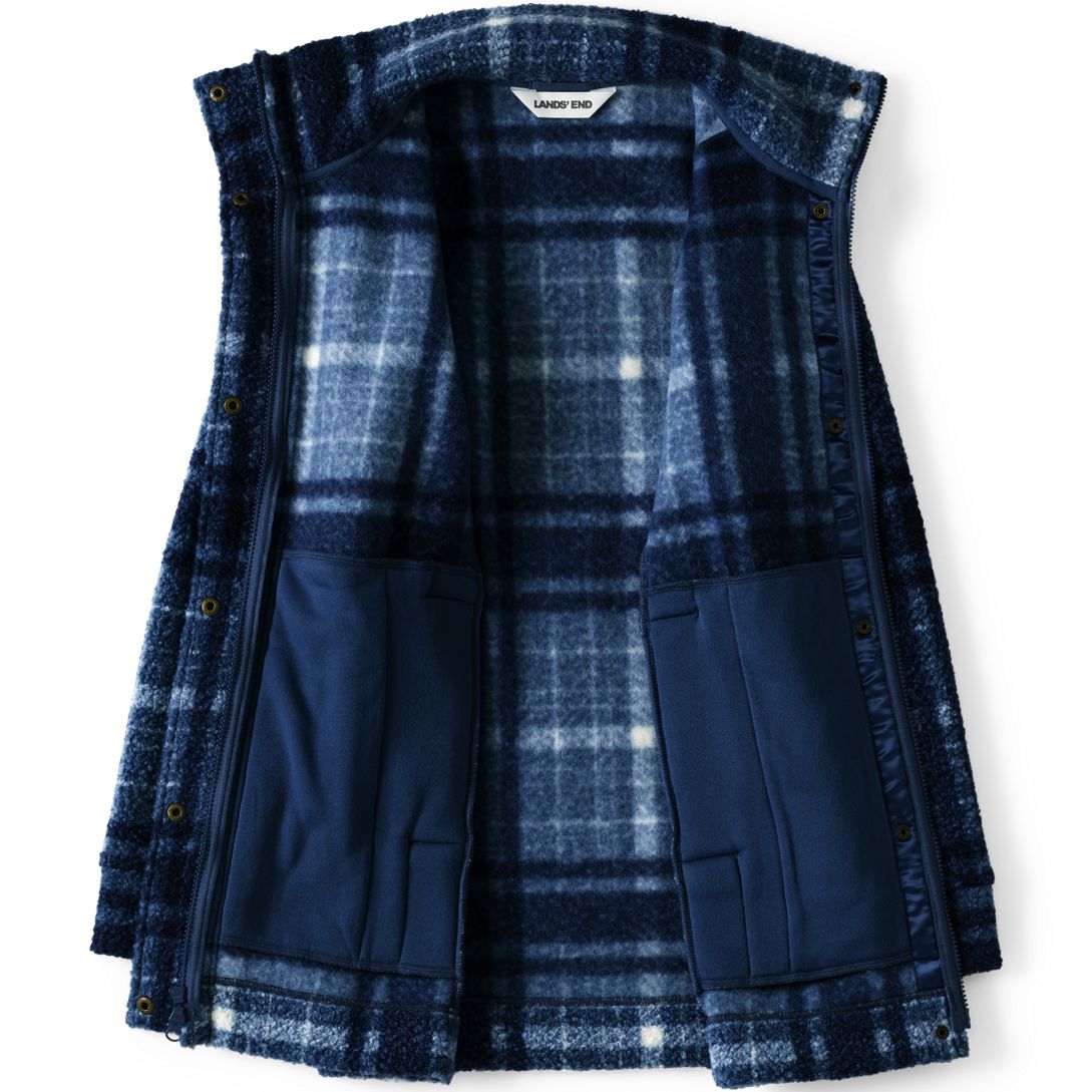 Women's Print Boucle Fleece Coat