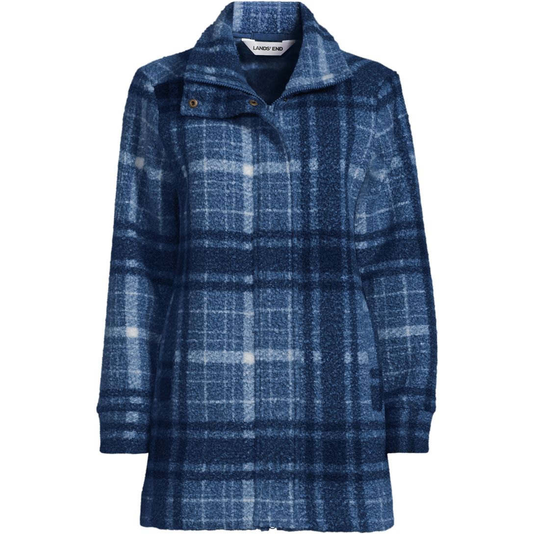 Women's Print Boucle Fleece Coat