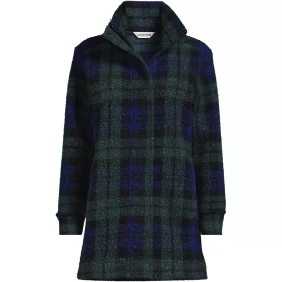 Women's Print Boucle Fleece Coat - primary