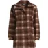 Women's Print Boucle Fleece Coat, Front