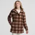 Women's Print Boucle Fleece Coat, Front