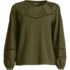Women's Long Sleeve Slub Pintuck Top, Front