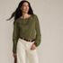 Women's Long Sleeve Slub Pintuck Top, alternative image