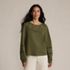 Women's Long Sleeve Slub Pintuck Top, Front