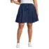 Women's Plus Size Lightweight Denim Mid Rise Pleated Above the Knee Skirt, Front