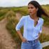 Women's 3/4 Sleeve Lightweight Jersey Embellished Top, alternative image