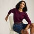Women's 3/4 Sleeve Lightweight Jersey Embellished Top, alternative image