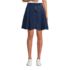 Women's Lightweight Denim Mid Rise Pleated Above the Knee Skirt, Front
