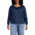 Women's Plus Size Long Sleeve Slub Pintuck Top, Front