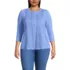 Women's Plus Size 3/4 Sleeve Lightweight Jersey Embellished Top, Front
