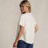 Women's Slub Flutter Sleeve Lace Trim Notch Neck Tunic Top, Back
