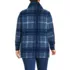Women's Plus Size Print Boucle Fleece Coat, Back