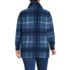 Women's Plus Size Print Boucle Fleece Coat, Back