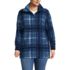 Women's Plus Size Print Boucle Fleece Coat, Front