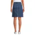 Women's Soft Denim Mid Rise Button Through Above the Knee Skirt, Back